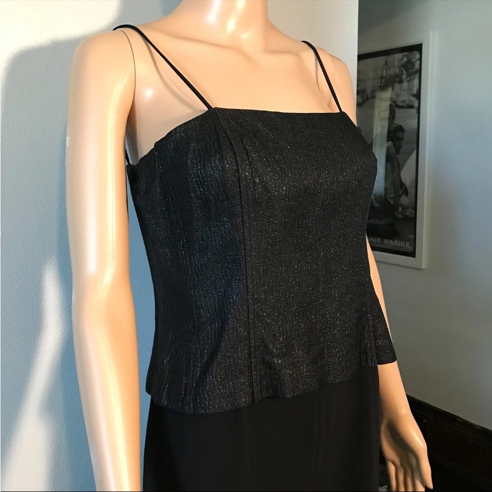 Vintage Jones New York Evening Women's Jumpsuit Size MP Petite Wide Leg Jumpsuit